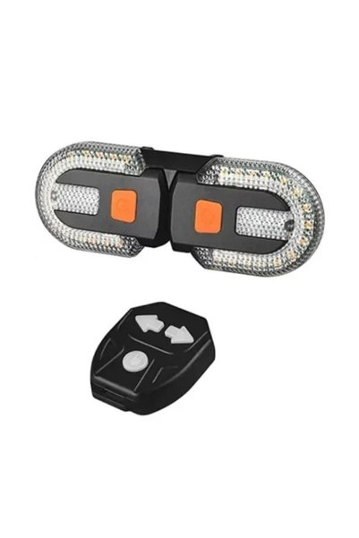 OEM Πίσω φως - φανάρι ποδηλάτου USB με τηλεχειριστήριο FY-1825 σε μαύρο χρώμα