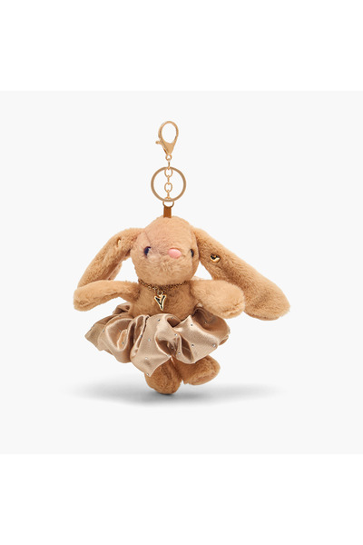 Lifestyle Set of 4 - Heart Pendant Necklace with Earrings and Bunny Keychain