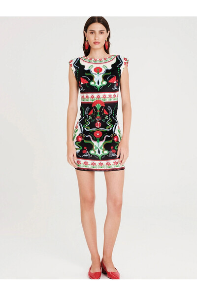 PEACE AND CHAOS Peace &amp; Chaos Pomegranate Bodycon Mini Φόρεμα Multi - S/M