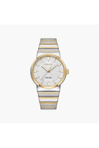 Omax Men's Silver Round 42 MM Analog Watch | 00CMM005T010