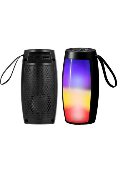 VLK Lions Boxă portabilă stereo wireless 1202, Subwoofer, LED colorat, Funcții BT, FM, Set