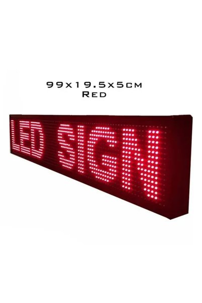 OEM LED πινακίδα WiFi μονής όψης με κόκκινο φωτισμό - 99x19x5 εκ.