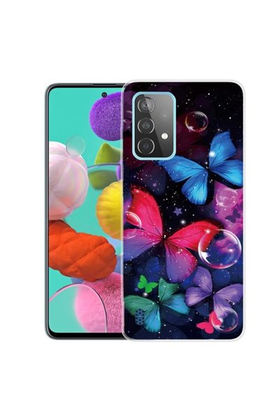 OEM Θήκη Σιλικόνης TPU για Samsung Galaxy A72 5G με Πολύχρωμες Πεταλούδες