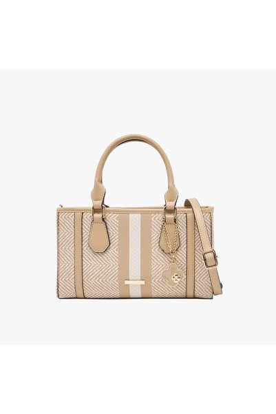 SASHA Textured Tote Bag with Detachable Strap