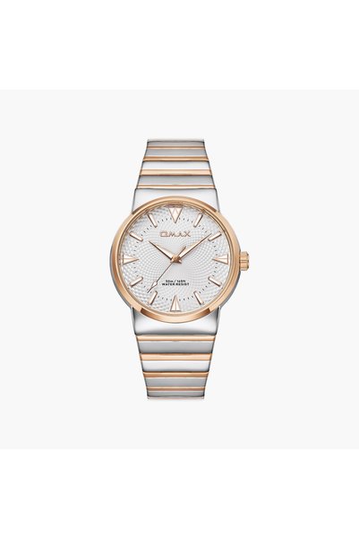 Omax Men's Silver Round 42 MM Analog Watch | 00CMM005N026