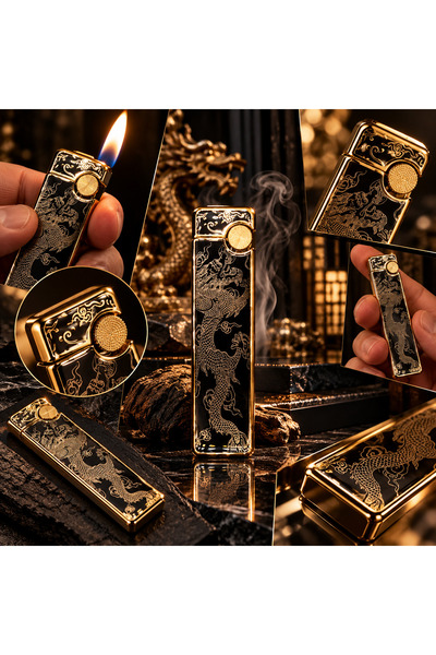 MYÖZYURT Premium Metal Benzinli Çakmak