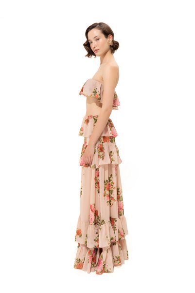 VASSIA KOSTARA Μπλουζάκι Pink Romance Crop Top - M