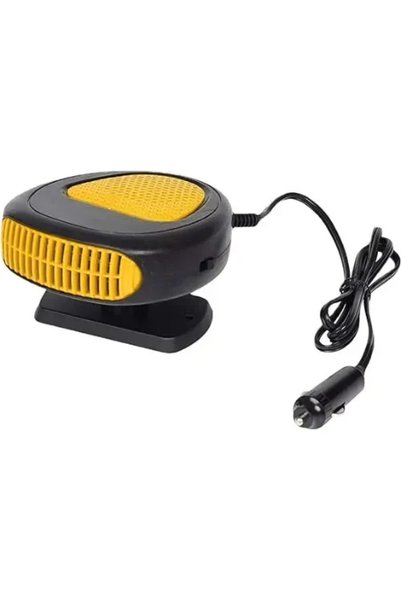 OEM Φορητό αερόθερμο αυτοκινήτου 12V 150W μαύρο σε κίτρινο χρώμα