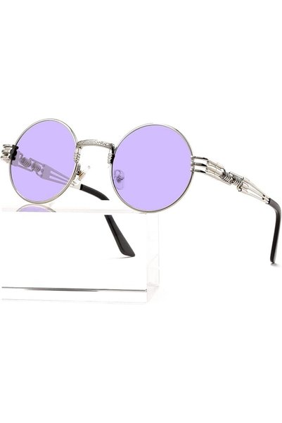 AIEYEZO Round Flip Up Sunglasses for Men and Women Rave Flip Glasses 90's Ret...