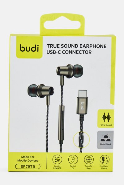 Budi True Sound Earphone, Multicolor