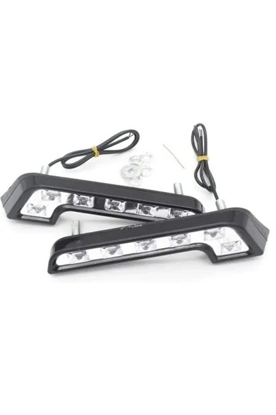 OEM Φώτα ημέρας σχήματος L 6 SMD LED DC 12V λευκό 2 τεμάχια HW-0242