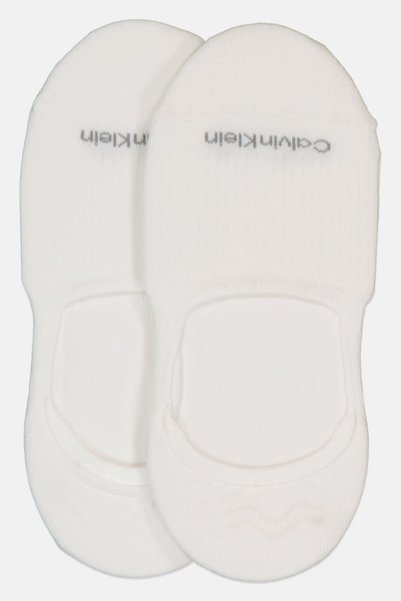 Calvin Klein Women 2 Pairs Brand Logo Mid Cut Socks, White
