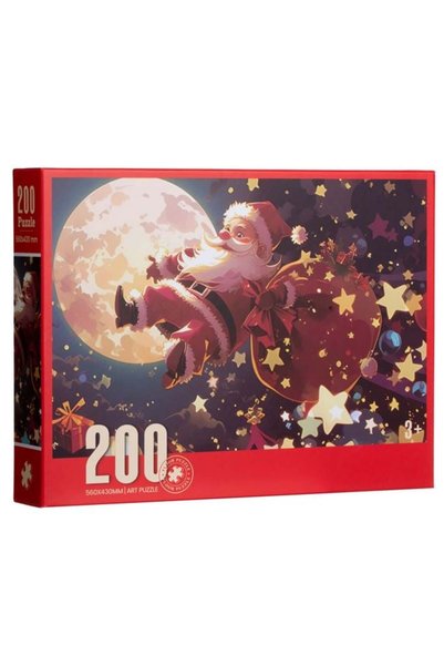 SHOPIENS Puzzle Craciun Mos Craciun Pe Cer Sac Cadouri 200 Piese 56x43cm Shop...