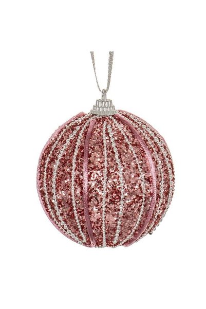 ANTBRO Ornament Brad de Crăciun Glob din Spumă Albastru și Roz cu Glitter și ...