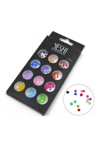 OEM Διακοσμητικά στρασάκια 12 χρωμάτων 3mm για Nail Art A5961