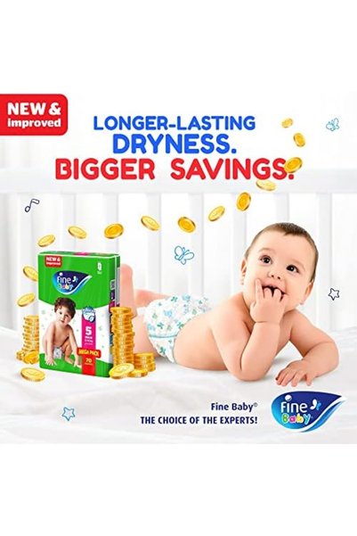 Fine Baby مقاس 6، جونيور، 16+ كجم، 36 حفاضة (عبوة من قطعتين)