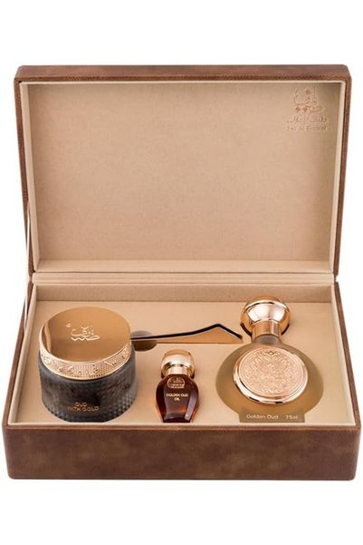 Taif Al Emarat مجموعة هدايا العود الذهبي - عطر، بخور &amp;   زيت عطري نقي مع ...