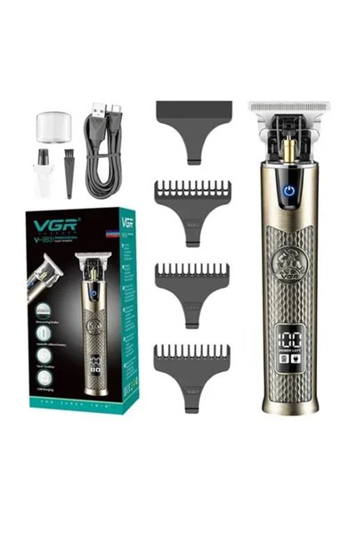 OEM Επαναφορτιζόμενη κουρευτική μηχανή VGR V-983 σε χρυσό χρώμα