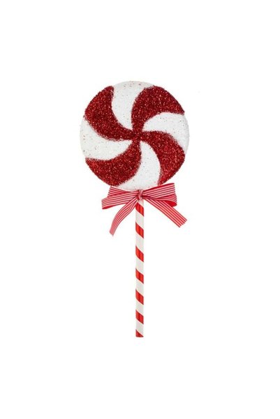 ANTBRO Ornament pentru Brad de Crăciun Stick Acadea din Spumă cu Tinsel Roșu ...