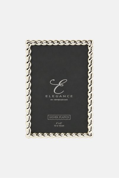 Elegance by Impressions Silver Plated Photo Frame, Sliver