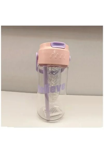 OEM Παγούρι νερού με καπάκι 600ml 23253 ροζ - λιλά