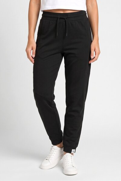Calvin Klein Jeans Women Regular Fit Brand Logo Jogger Pants, Black