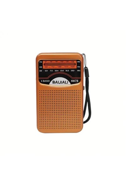 OEM Mini φορητό ψηφιακό ραδιόφωνο SW/AM/FM LCD KK78 σε πορτοκαλί χρώμα