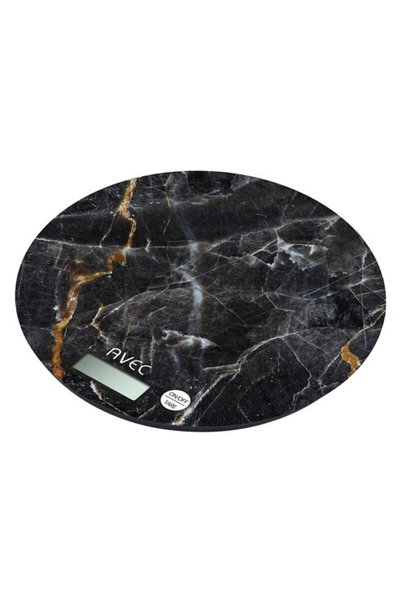 SHOPIENS Cantar Electronic Bucatarie Sticla Marmura Neagra Ecran LCD 8kg Prec...