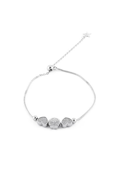 Sonis Silver Brățară din argint 925 rodiat cu cubic zirconia, transparentă