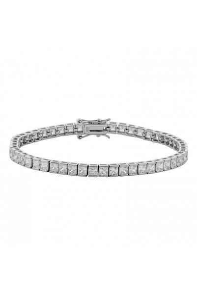 Sonis Silver Brățară tip Tennis din argint 925 rodiat cu zirconia fațetată, t...