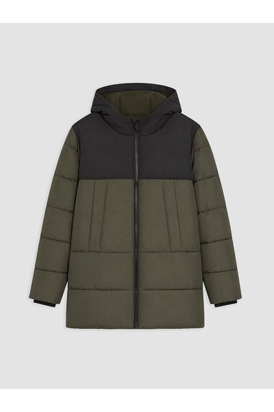 LC Waikiki Ozmarka New Season Khaki Water Repellent Boys' Inflatable Coat