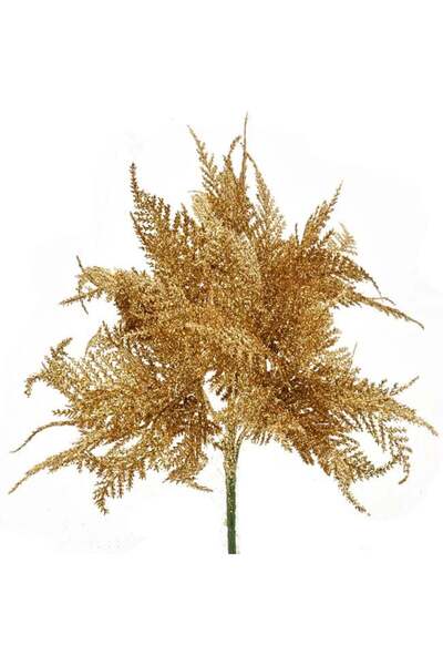 SHOPIENS Floare Decorativa Craciun Frunze Aurii Tulpina Scurta 30cm Shopiens®