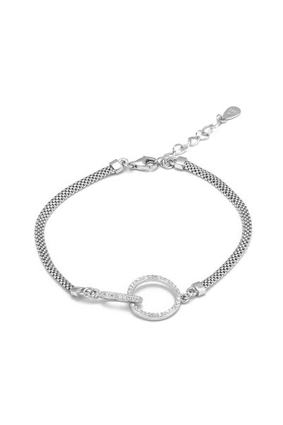 Sonis Silver Brățară din argint 925 rodiat cu cubic zirconia, transparentă