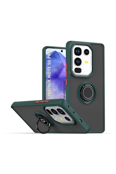 HANPORIUM حافظة متوافقة مع هاتف Infinix Note 50 Pro مع حامل حلقي وحماية إضافي...