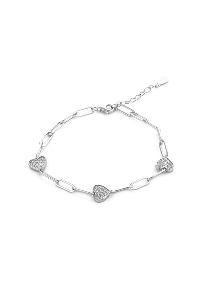 Sonis Silver Brățară din argint 925 rodiat cu cubic zirconia, transparentă - ...