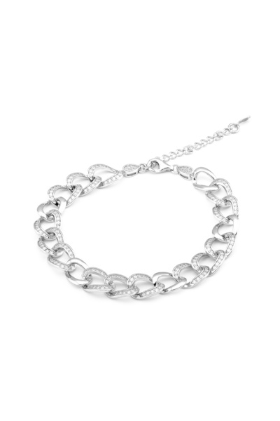 Sonis Silver Brățară din argint 925 rodiat cu cubic zirconia, transparentă - ...