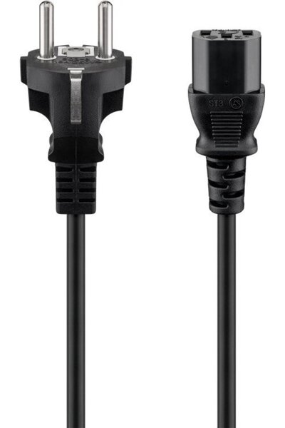 goobay Καλώδιο IEC, 1.8 μ., Μαύρο, (3*0.75 mm²) - (59571)