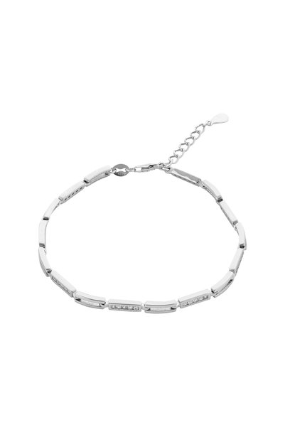 Sonis Silver Brățară din argint 925 rodiat cu cubic zirconia, transparentă - ...