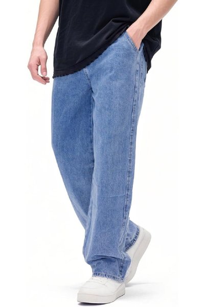 OtherMax Pantaloni Jeans Bărbați Baggy Lejeri Confortabili Albaștri Mărimea 3...