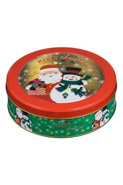 SHOPIENS Cutie Alimente Metalica Rotunda Verde Craciun Capac Rosu Fereastra 1...