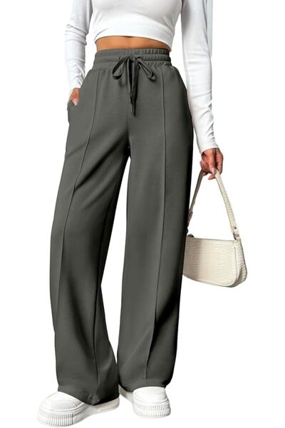 GENERAL PINSPARK Wide Leg Sweatpants Women Fall High Waisted Baggy Sweat Pant