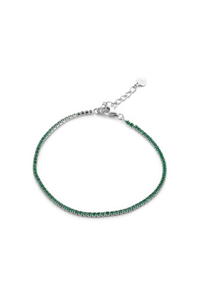 Sonis Silver Brățară tip Tennis din argint 925 rodiat cu cubic zirconia, verd...