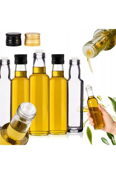 SuperButelki Set 50 Sticle Dorica, 250 ml, Transparente, Capace cu Dozator Ne...