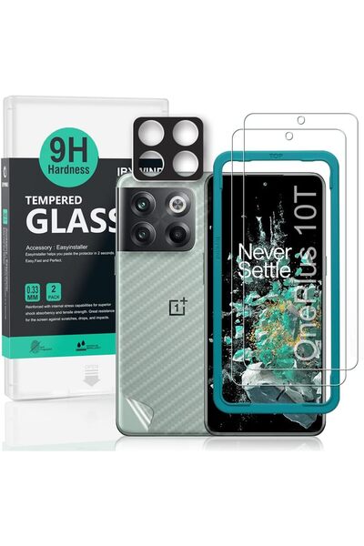 Generic واقي شاشة لهاتف ون بلس 10T 5G مقاس 6.7 بوصة، عبوة من قطعتين، زجاج مقو...