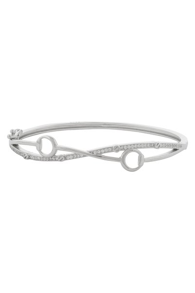 Sonis Silver Brățară fixă din argint 925 rodiat cu cubic zirconia, transparentă