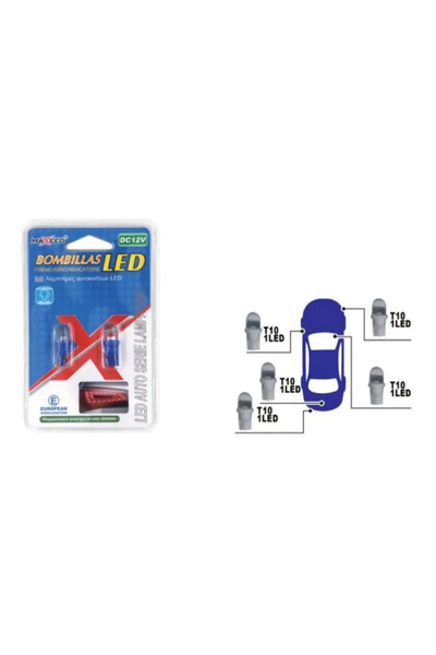 OEM Λαμπτήρες αυτοκινήτου Led σετ 2 τεμαχίων 12V T10-1LED 11270