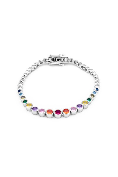 Sonis Silver Brățară tip Tennis din argint 925 rodiat cu zirconia fațetată, m...
