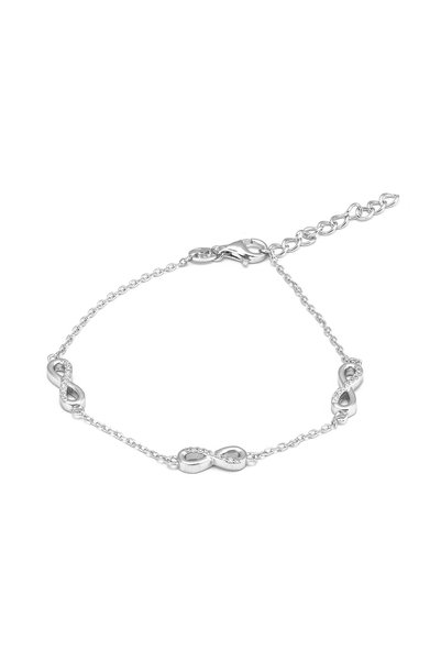 Sonis Silver Brățară din argint 925 rodiat cu cubic zirconia, transparentă