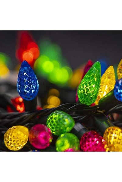 UnderShop 100 Luminițe LED Conice Multicolore de Crăciun, 9,90m, Lumini Decor...