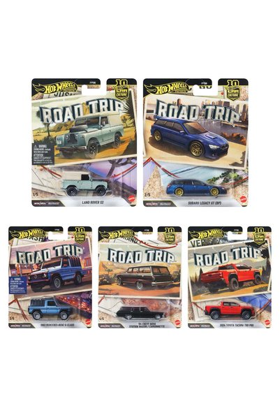 HOT WHEELS Premium Car Culture Road Trip 1:64 Model Car Set of 5
